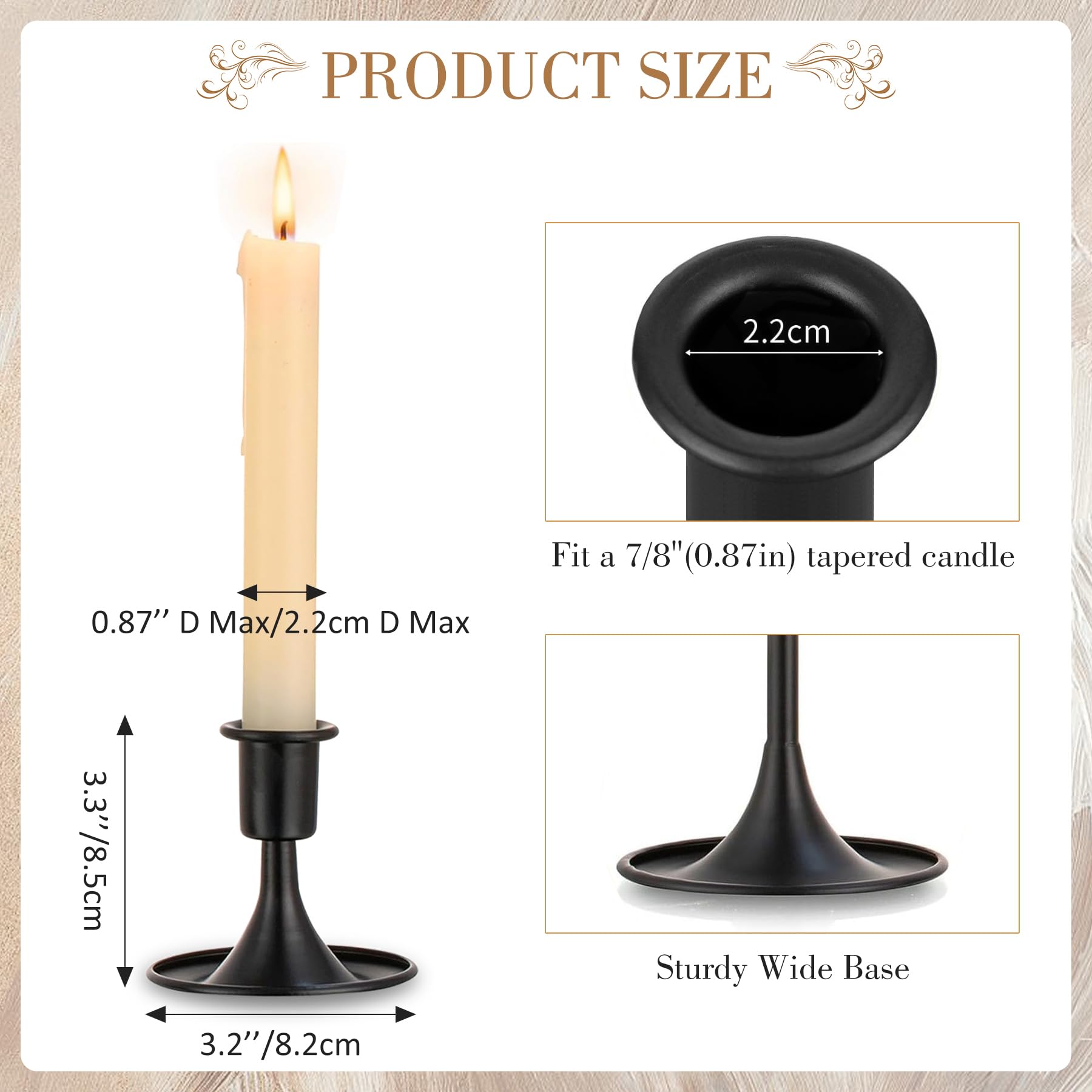 Unity - Portavelas de metal negro Unity para bodas, juego de 3 portavelas de metal negro, soporte decorativo para velas de boda, ceremonia, centro de mesa, decoración de regalo