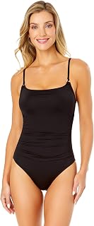Womens Shirred Classic Lingerie One Piece Swimsuit