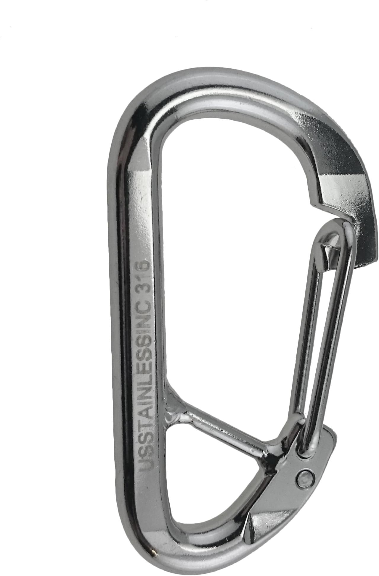 US STAINLESS Stainless Steel 316 Spring Hook Carabiner 3/8" (10mm) Marine Grade Safety Clip Forged