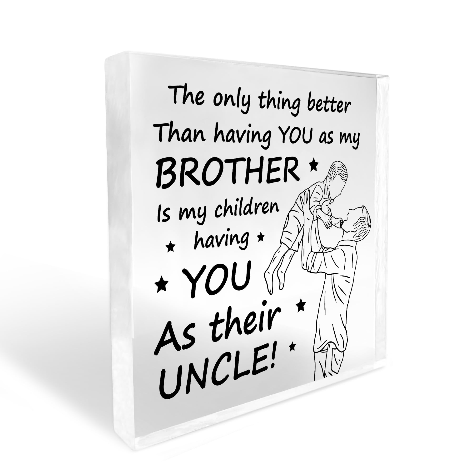 Red Ocean Brother Gifts From Sister, Big Brother Gifts, Freestanding Acrylic Plaque, Brother Gift For Christmas Birthday, Uncle Gifts From Niece Nephew