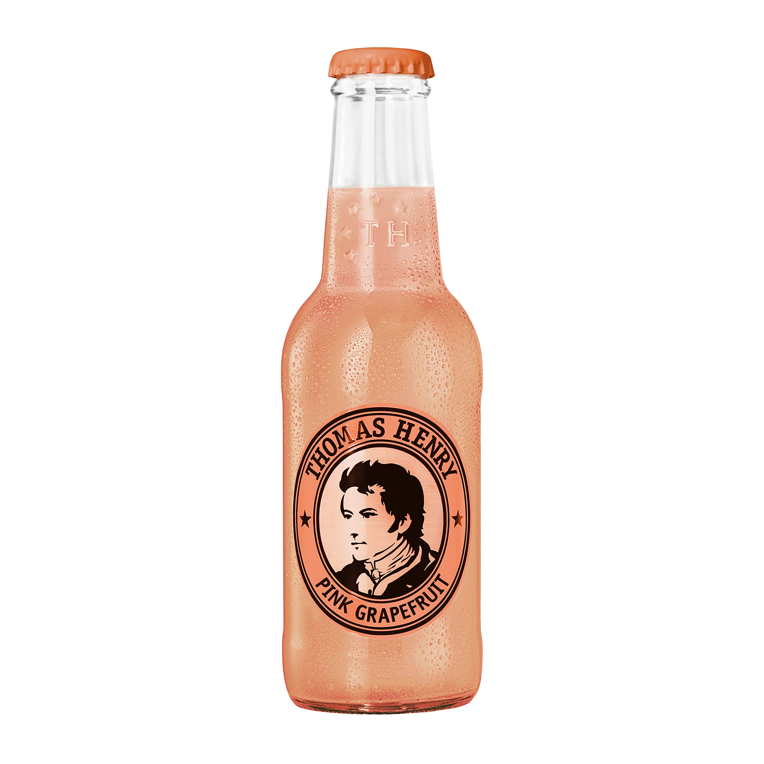Thomas Henry Pink Grapefruit - aufregend fruchtig - (24 x 0,2 l Glas MW) 24er Set Limonade zum Mixen deiner Longdrinks und Cocktails mit Tequila, Rum & Co.