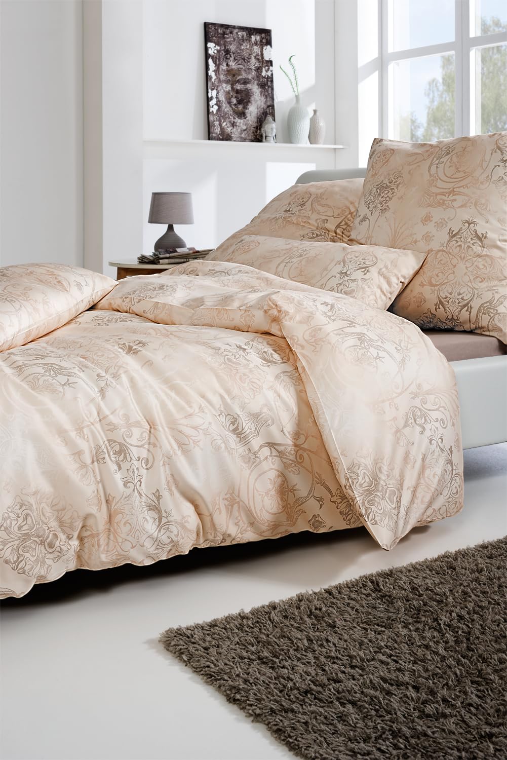 Estella Kissenbezug Gregorio Interlock Mako-Jersey Sand Größe 40x80 cm