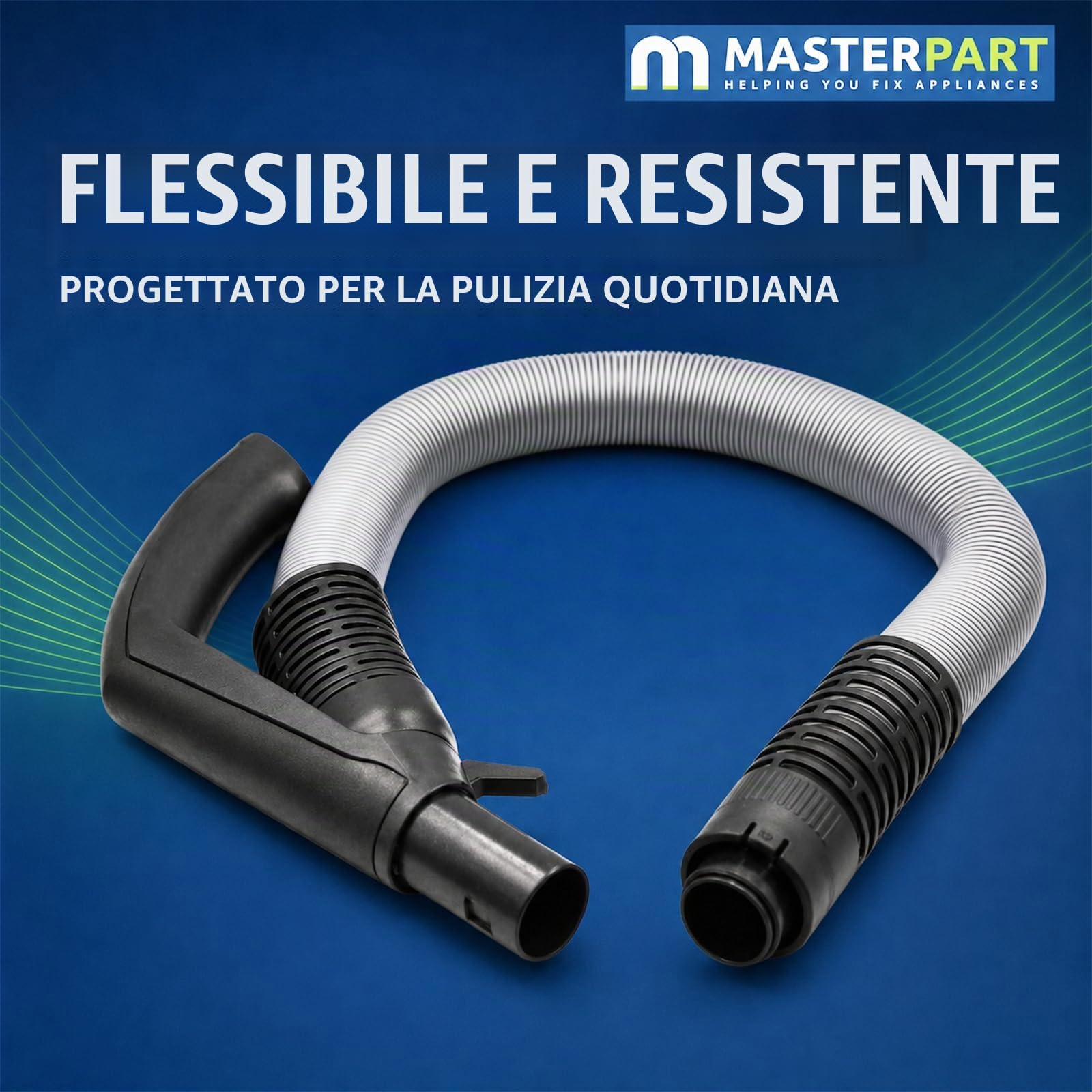 Masterpart Tubo flessibile di ricambio per aspirapolvere Miele S7, U1, compatibile con tutti i modelli Miele Upright S7000 e U1