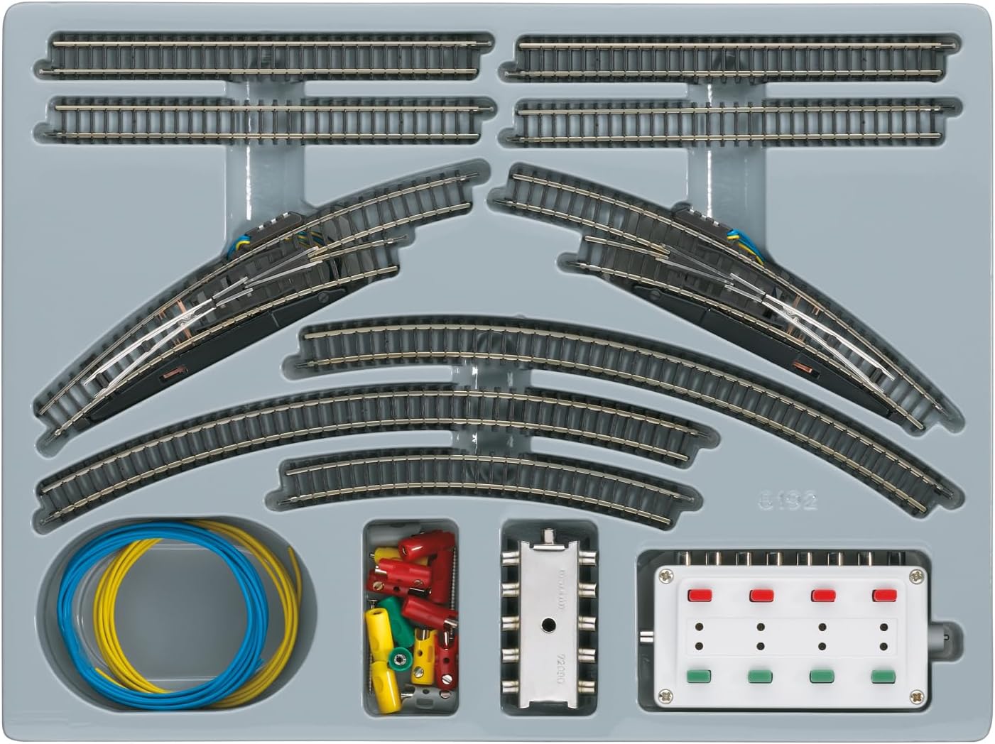Mrklin Z Scale Model Train Tracks Extension Set with Electric Turnouts