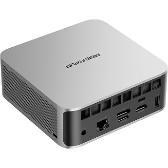 MINIS FORUM AI X1-255 Mini PC, AMD Ryzen 7 255 (8C / 16T, up to 4.9 GHz), HDMI/DP/USB4 (4K @ 120 Hz), USBA X 3, 2.5G LAN, Wi-