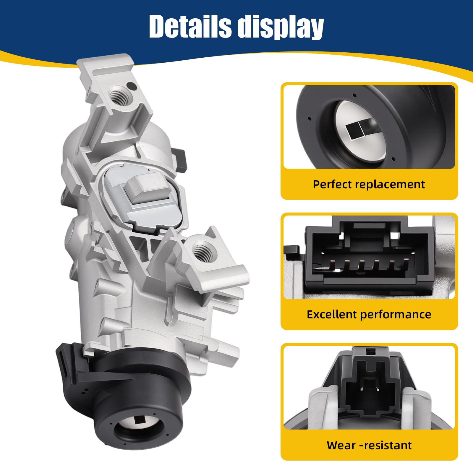 1K0905851B Neiman Interruptor encendido para Golf 5 6 A3 TT Seat Alte Leon | 2 mandos a distancia + 2 llaves con 2 tornillos Attuatore Serratura Cerradura Encendido1K0905865