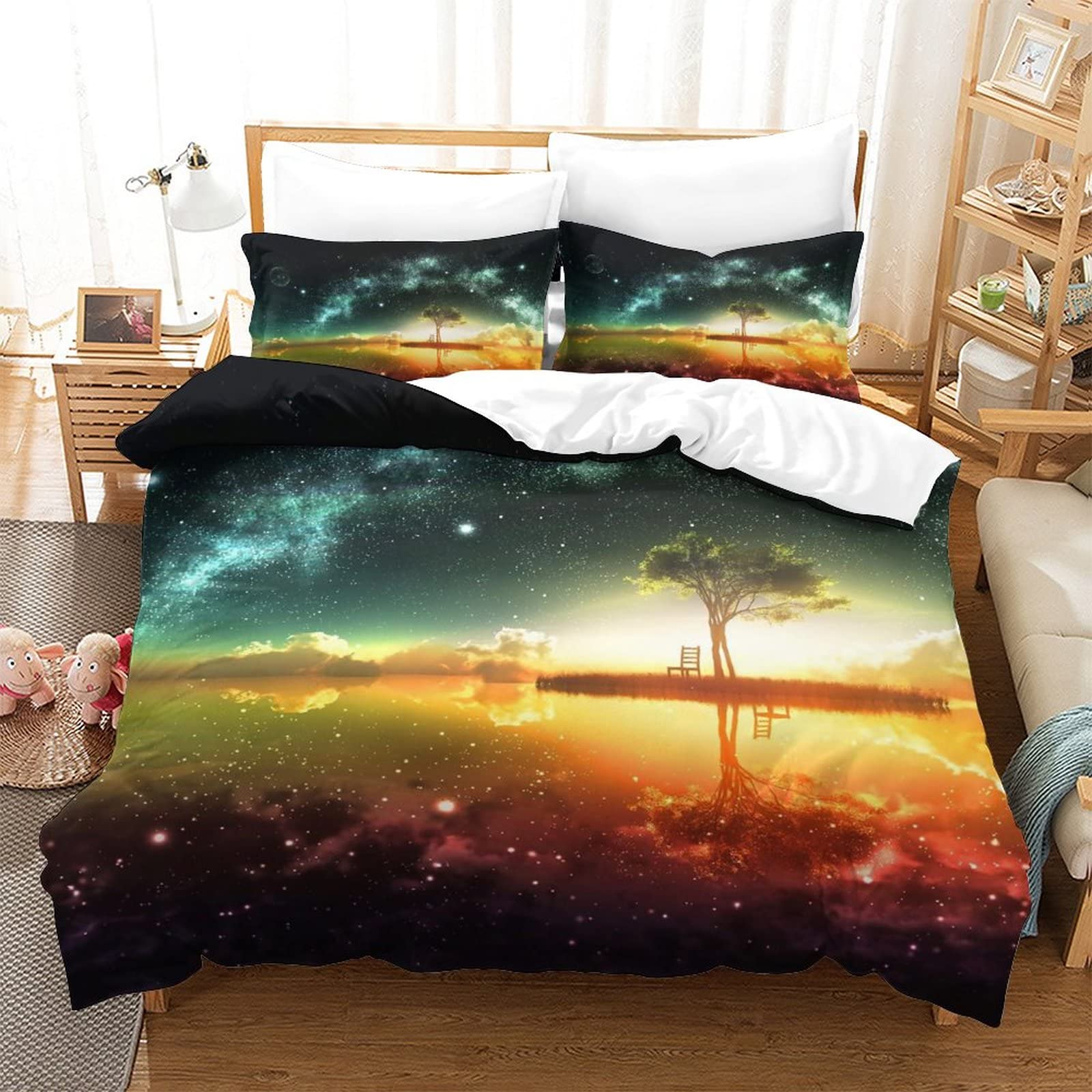 Housse de couette double paysage pour rénover le style d'une chambre