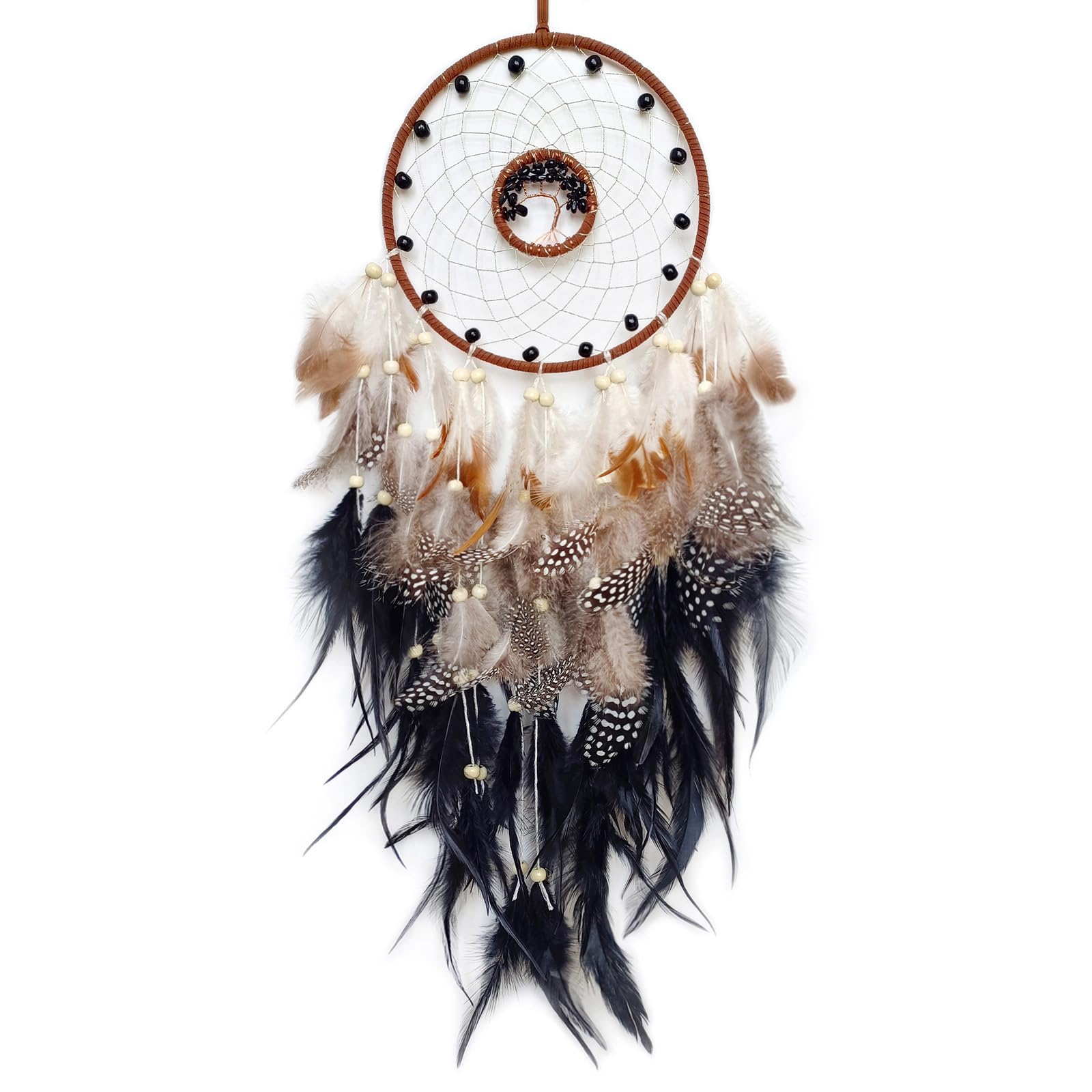 Donko Black Dream Catcher Wall Decor Crystal Tree of Life Dream Catchers