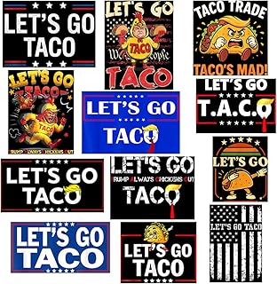 82 PCS Lets Go Taco Bumper Sticker - Waterproof Vinyl Let's Go Taco Stickers Car Decal