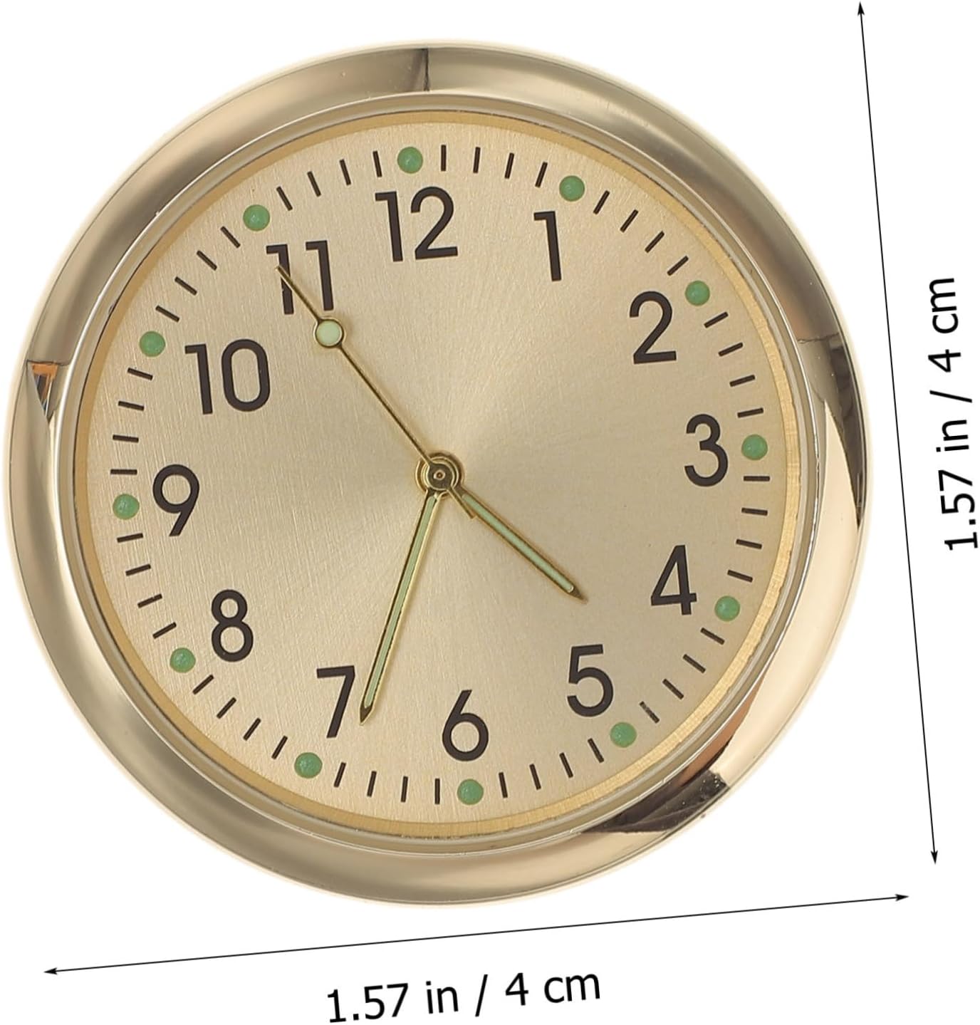 OUNONA Clock for Dashboard Stick Automotive Clock with Stylish Design Compact for Car Office Home Motorcycle Easy Installation and Decorative Use