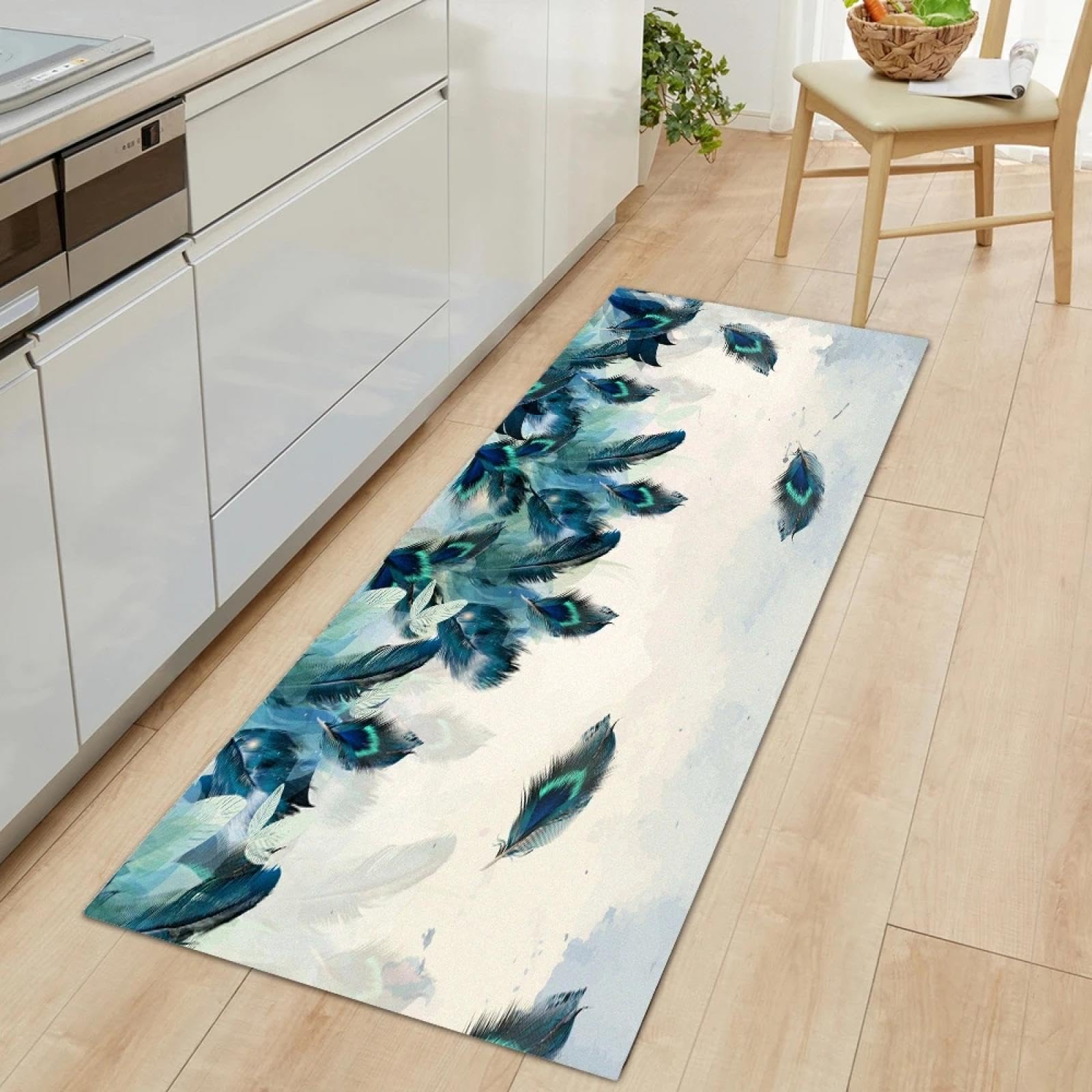 Alfombras de cocina de plumas modernas de 120x200cm felpudo para dormitorio y salón