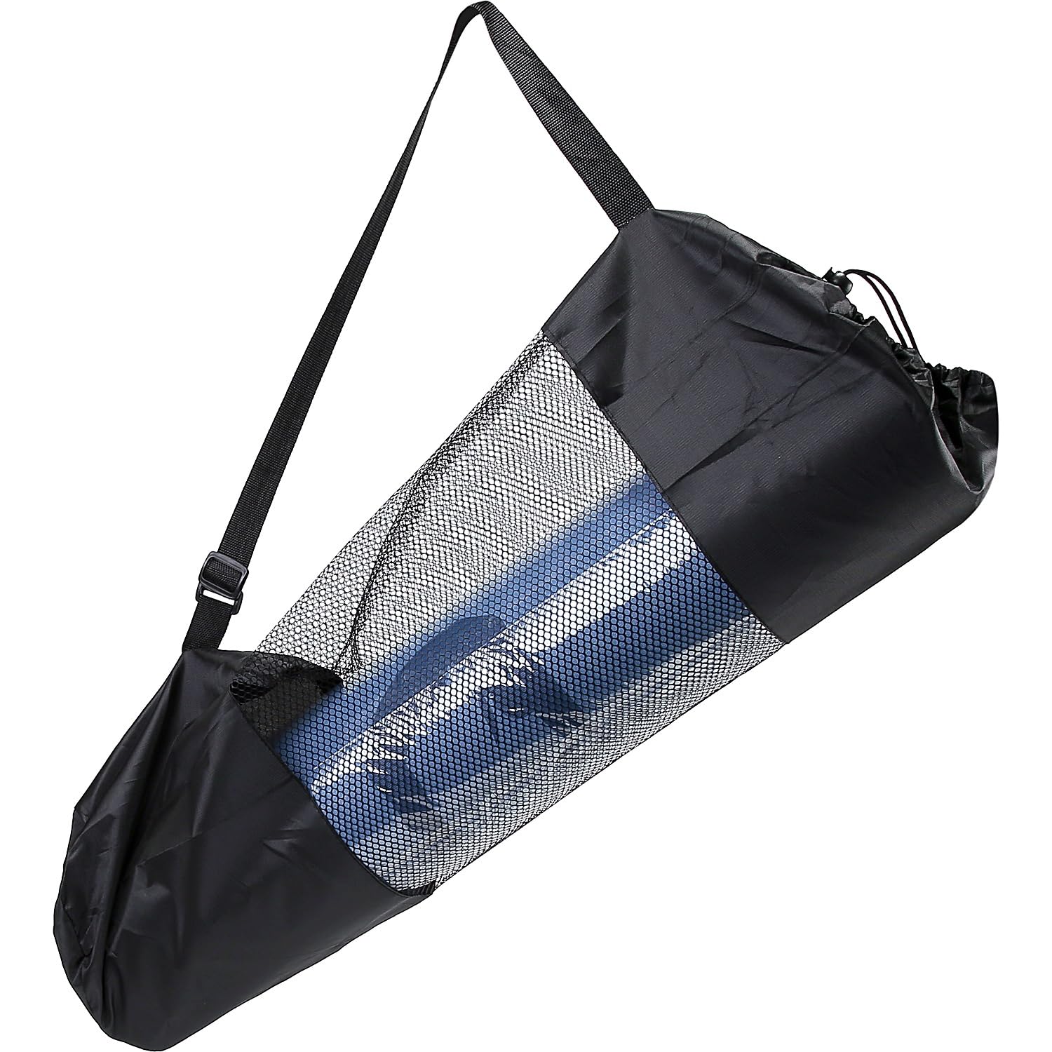 Bodylastics Yoga Mat for Men and Women with Carry Bag TPE 6ft x 2ft x 6mm Large Size Anti Slip & Anti Tear Workout Mat (Grey Blue/Black Mat) 1