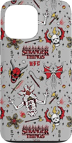 Vista 64 de Funda para iPhone 12 Pro Max Stranger Things Demogorgon Hellfire Club con patrón de club
