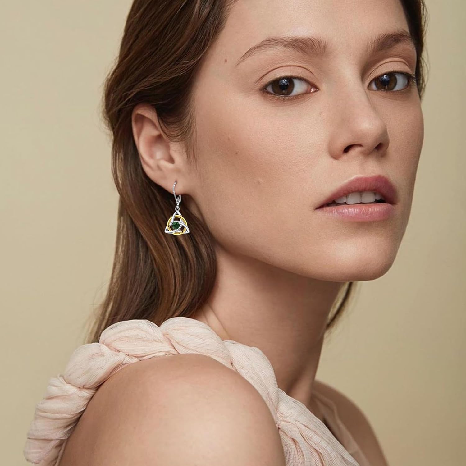 Celtic Earrings for Women Celtic Knot Dangle Earrings Good Luck Irish Drop Earrings Jewelry for Women - Image 2