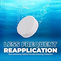 Vista 4 de XtremeClear 45 libras de tabletas de cloro, tabletas de cloro para alberca y spa de 3 pulgadas de larga duración, tabletas de cloro de disolución