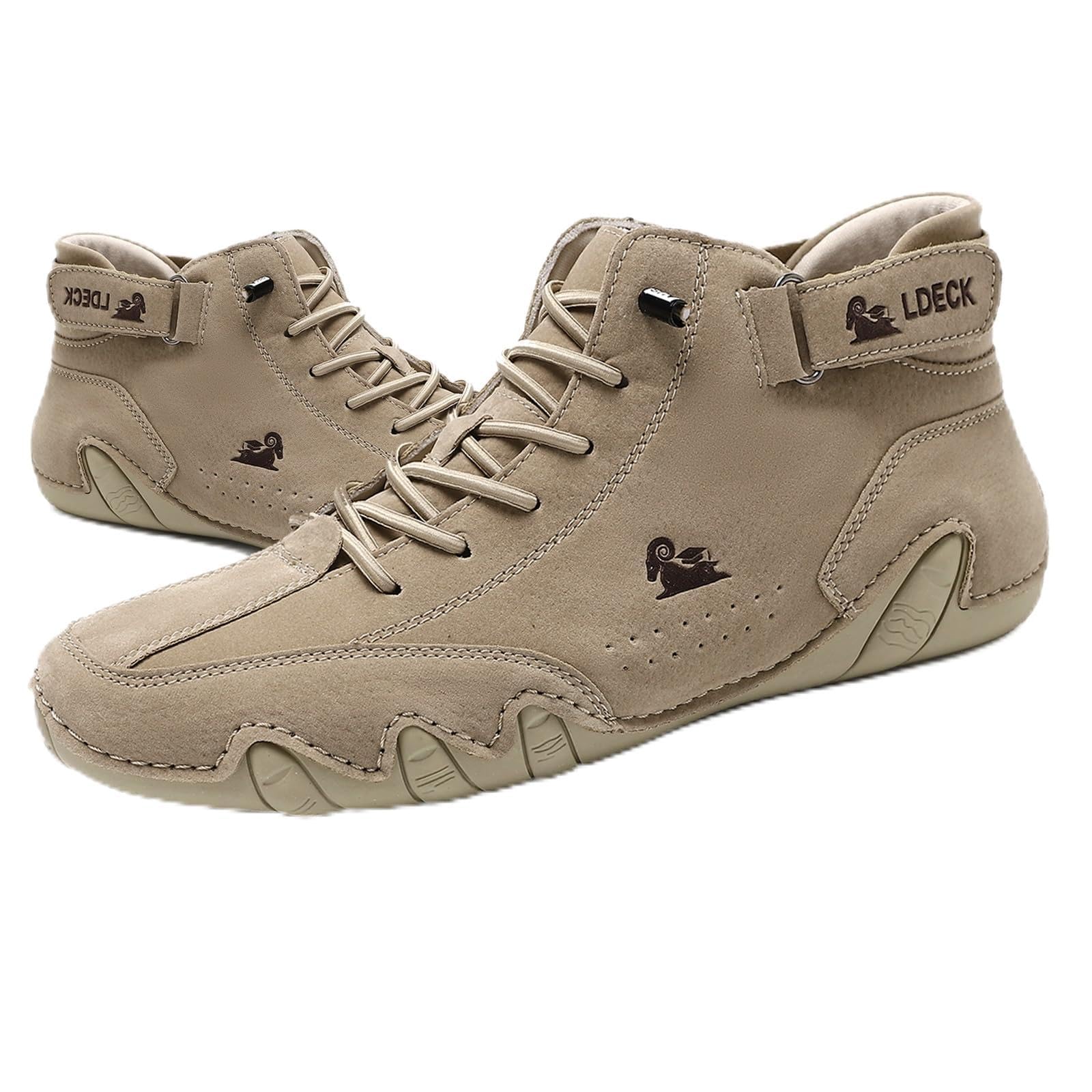 Vogldeck Męskie Damskie Wodoodporne Oddychające Buty Ortopedyczne - Outdoor Ręcznie Robione Buty Do Chodzenia Boso Beck Lekkie Casualowe Buty Chukka do Wędrówek, Pracy i Codziennego Noszenia(Khaki,39