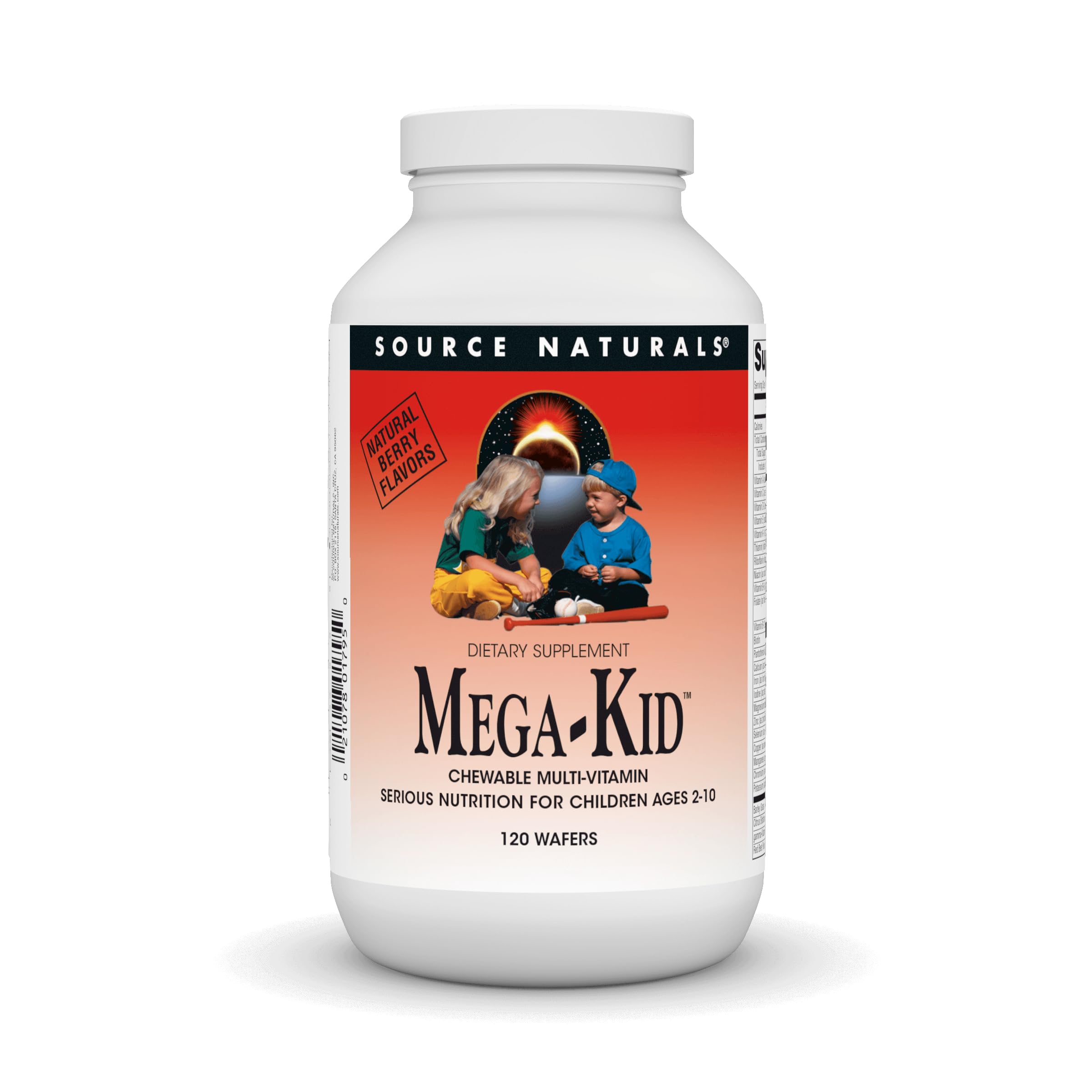 Source Naturals Mega-Kid - 120 Berry Wafers
