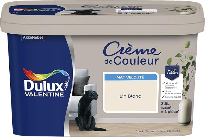 Dulux Valentine Crème de Couleur Lin Blanc