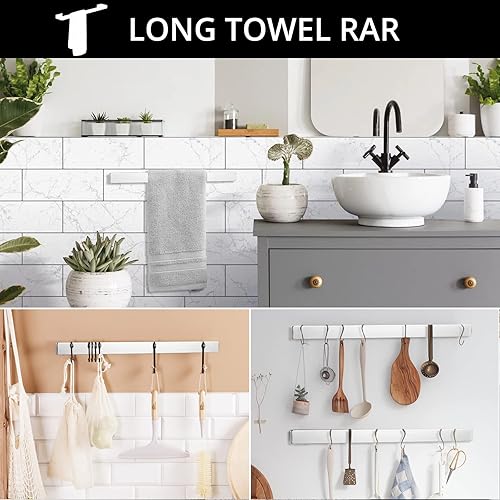 Miniatura 6 de Fapully Juego de accesorios de baño de 16 pulgadas accesorios cromados para montaje en pared juego de toallas de acero inoxidable accesorios para 4