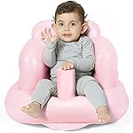 Mink Inflatable Baby Seat for Babies 3+ Months,Infant Floor Seats for Sitting Up,Portable Blow Up Baby Chair with Built in Air Pump, Ideal for Sitting Up and Learning to Play (Pink)