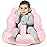 Mink Inflatable Baby Seat for Babies 3+ Months,Infant Floor Seats for Sitting Up,Portable Blow Up Baby Chair with Built in Air Pump, Ideal for Sitting Up and Learning to Play (Pink)