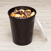 Vista 21 de Karat [24oz - 240 ct] Contenedores redondos moldeados por inyección de PP transparentes con tapas