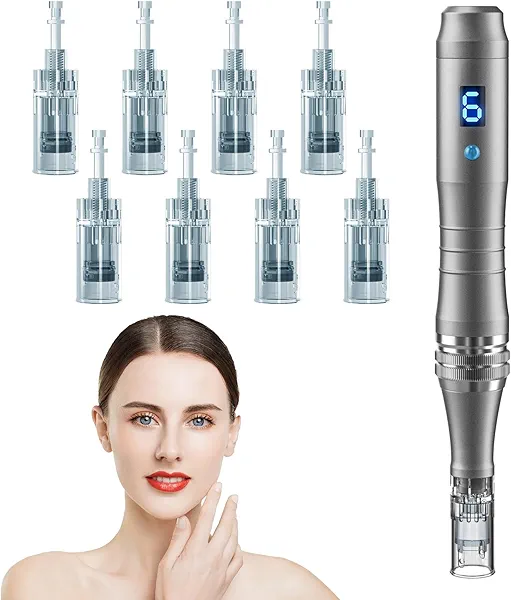 DermaStamp System 0.25mm, Microneedling Stamp Pen, Derma Stamp Pen, Derma Roller Alternative, Microneedle Micro Needle Skin Care for Men Women