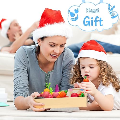 Miniatura 6 de Juegos de comida de madera para niños, cocina para cortar frutas y verduras, juguetes de simulación para niños pequeños, juguetes Montessori, regalo
