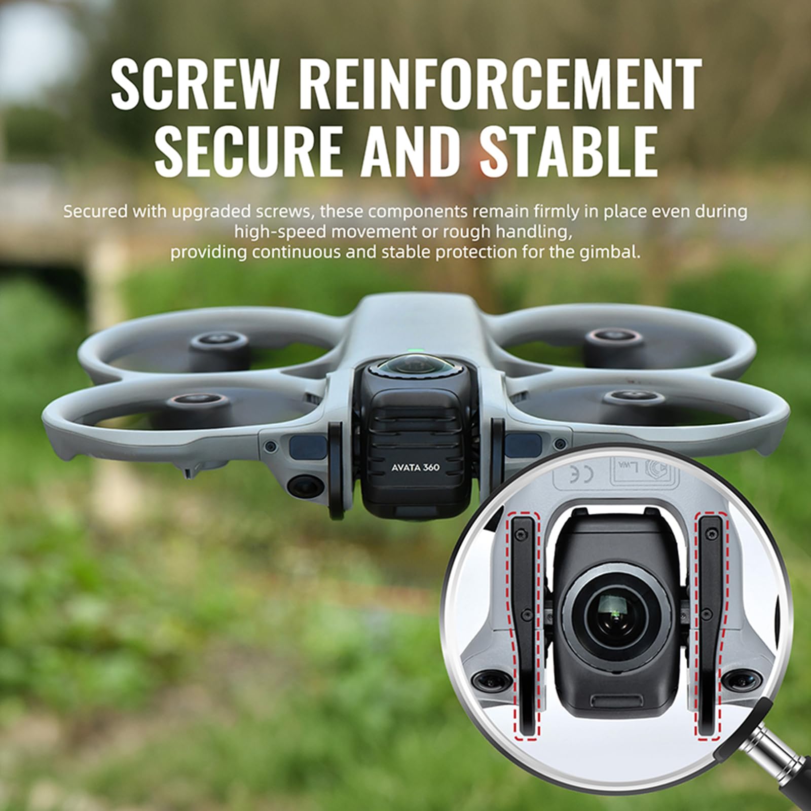 Pare-chocs pour drone DJI Avata 360 PTZ - Barre de protection pour cardan - Anti-collision - En alliage d'aluminium - Avata360