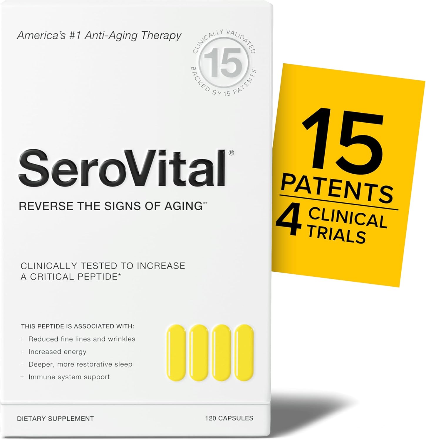 Serovital Renewal Complex – Anti Aging Supplements – Amino Acids – Peptides – Improved Energy and Immunity, Better Deeper Sleep, 30-Day Supply