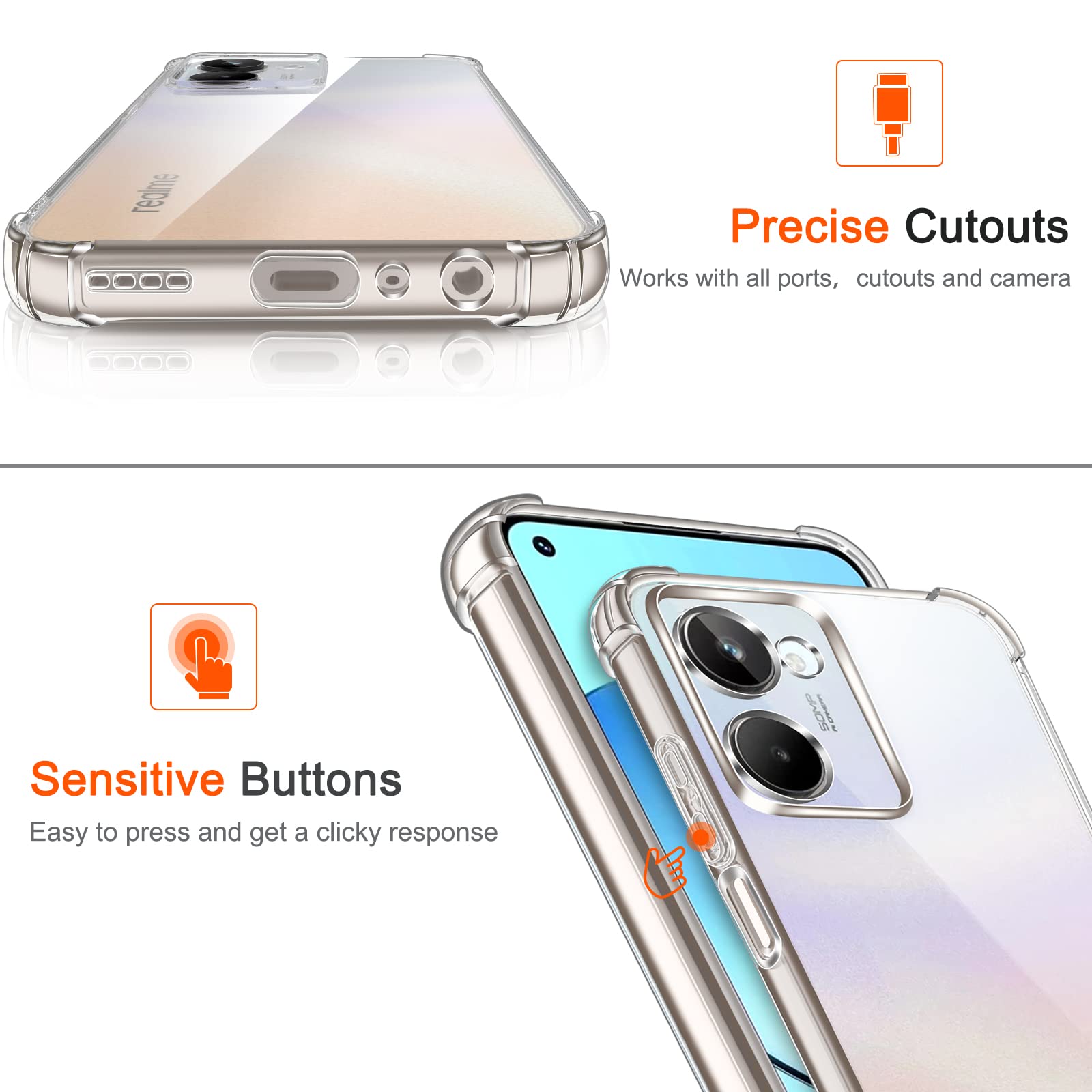 Ivoler Silikon Hülle Für Xiaomi Mi 10 5G – Transparent, Stoßfest, Mit Schutzkanten, TPU