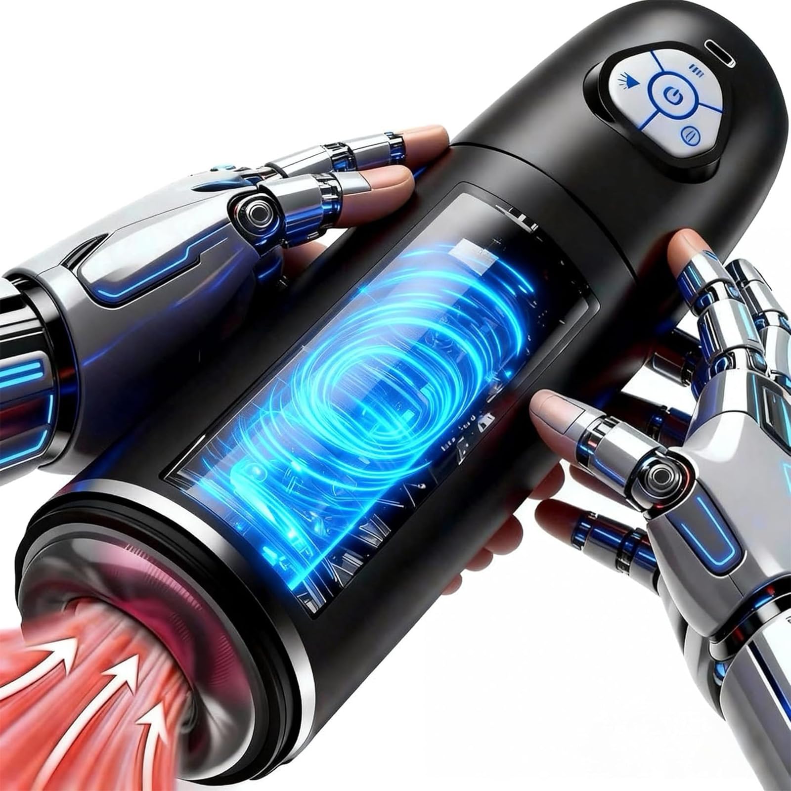 Male Masterburbatar Electric and Heated Version Hands Free, 9X Speed & Extension Adjustment & Foldable Handle 2026 -u192