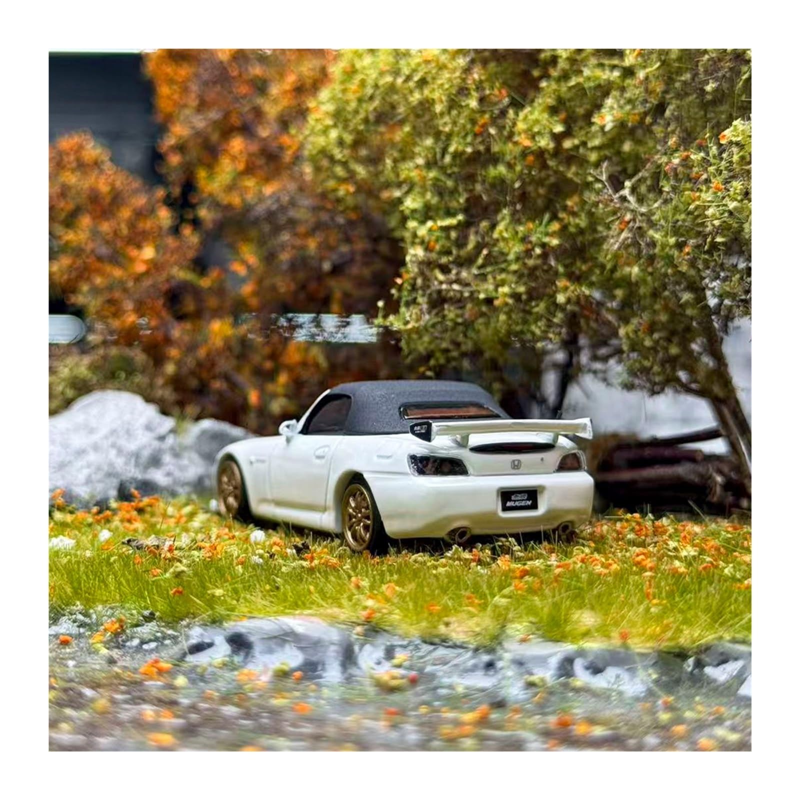 Metallo Scala Replica Modello Di Auto In Lega Gialla 1 64 Per Honda S2000 TYPE S MOTORHELIX Classic Miniature Vehicle Collection Hobby Veicoli Giochi Set(White)