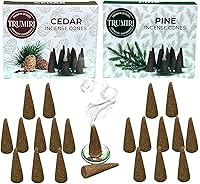 Vista 196 de TRUMIRI Incense Cones - Combo Pack of 20 Cone Incense - 10 Nag Champa + 10 Palo Santo - Insence Cones - Incense Cones Scented - Cone Incense Scents
