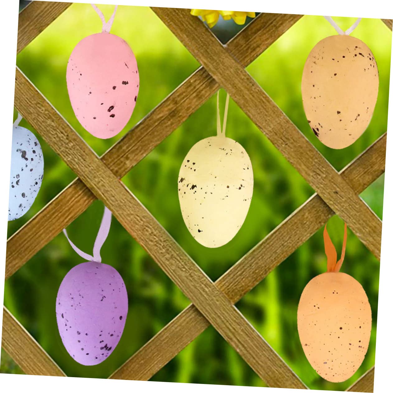 Cabilock 90 Pièces Oeufs De Pâques Artisanat Oeuf De Pâques Oeuf De Pâques Pailleté Suspendu Oeuf De Pâques Ornements De Pâques pour Arbre Décoratif Décor De Pâques Ornements Décoratifs
