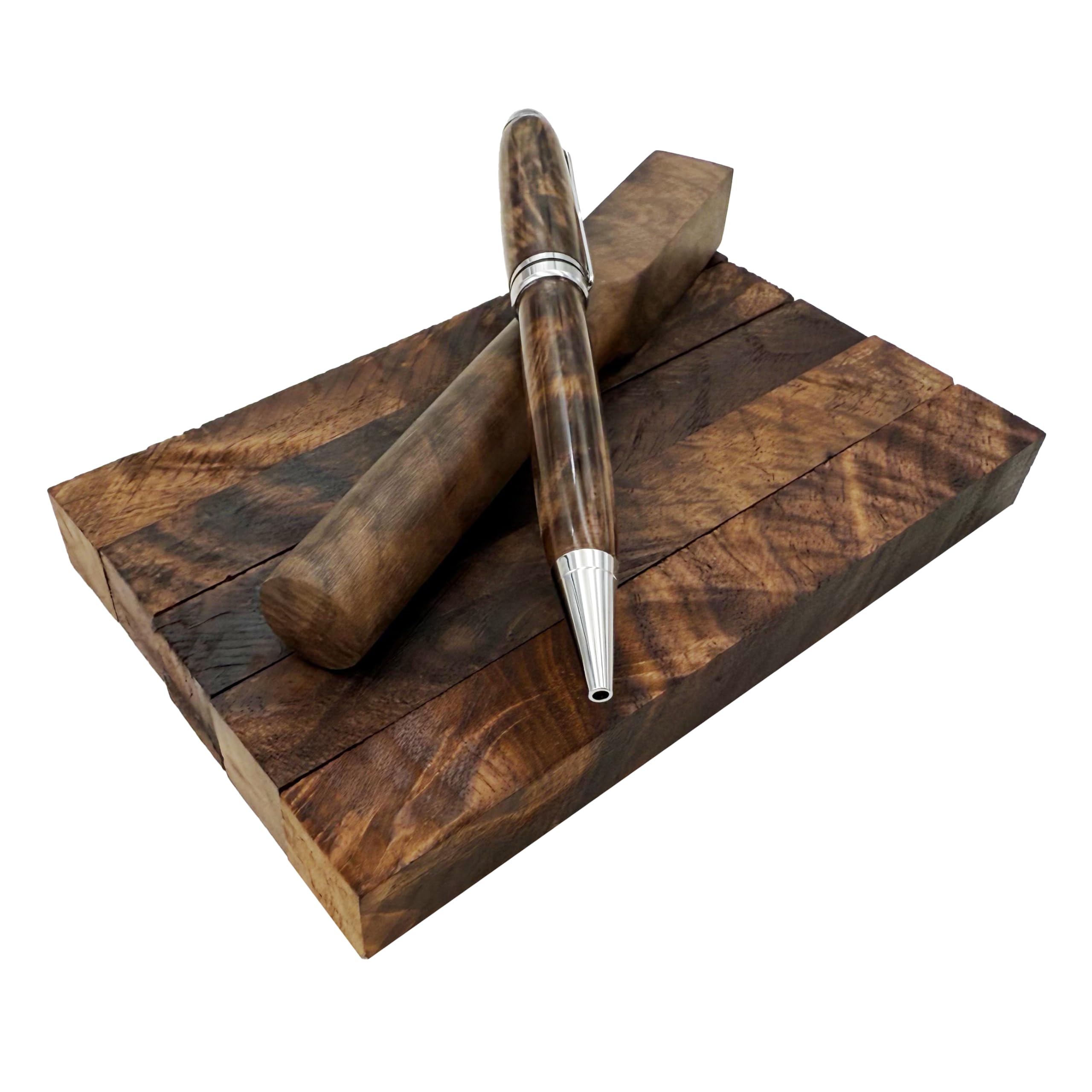 Barrington Hardwoods Burled Highly Figured Walnut Pen Blanks - 3/4" x 3/4" x 6" (5 Pieces)
