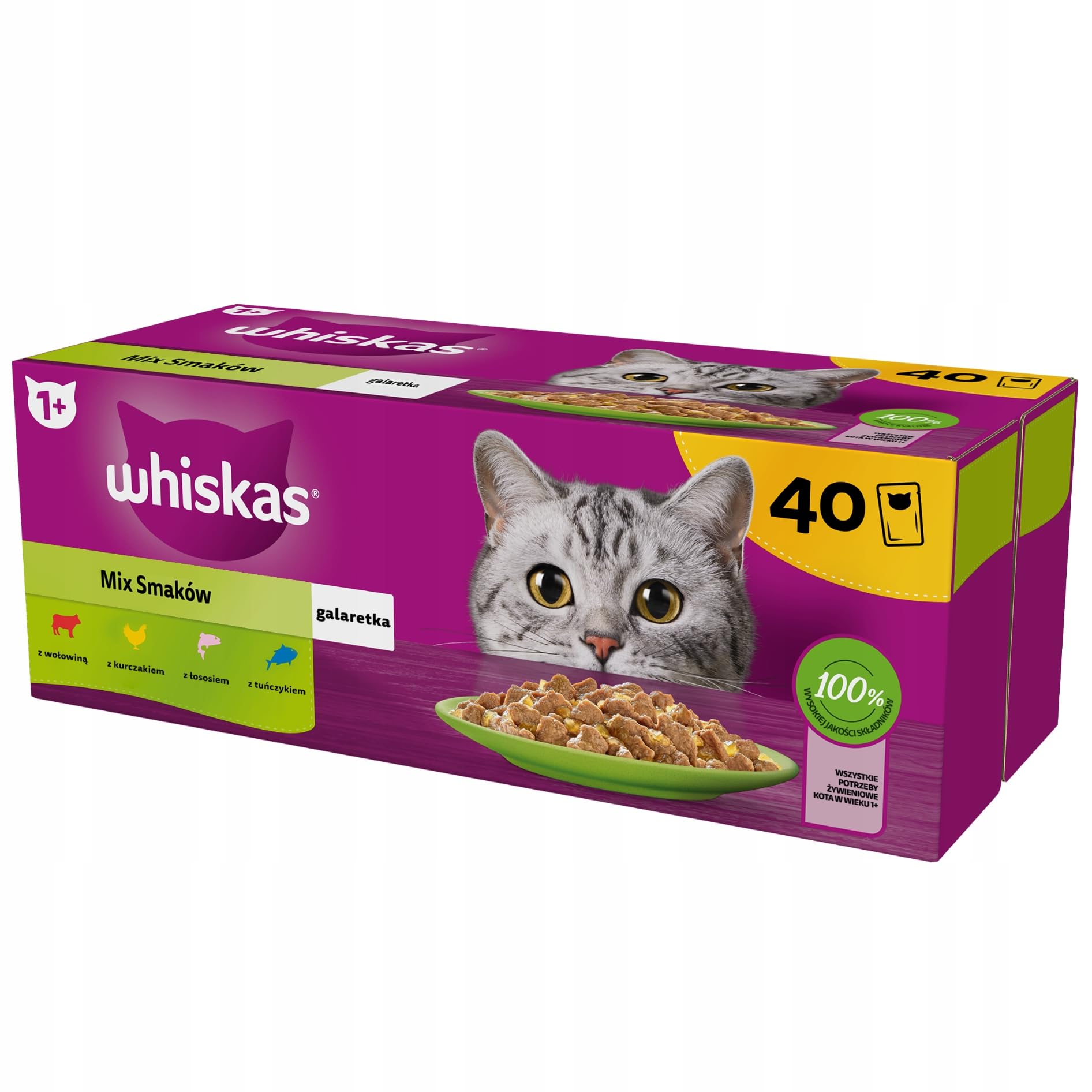 Whiskas Pouch Adult Vis in Gelei 80 x 85 gr