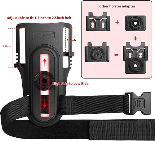 Miniatura 4 de Mega-Fit - Funda para pistola con rodamiento ligero para Streamlight TLR-1 HLTLR-2, diestro