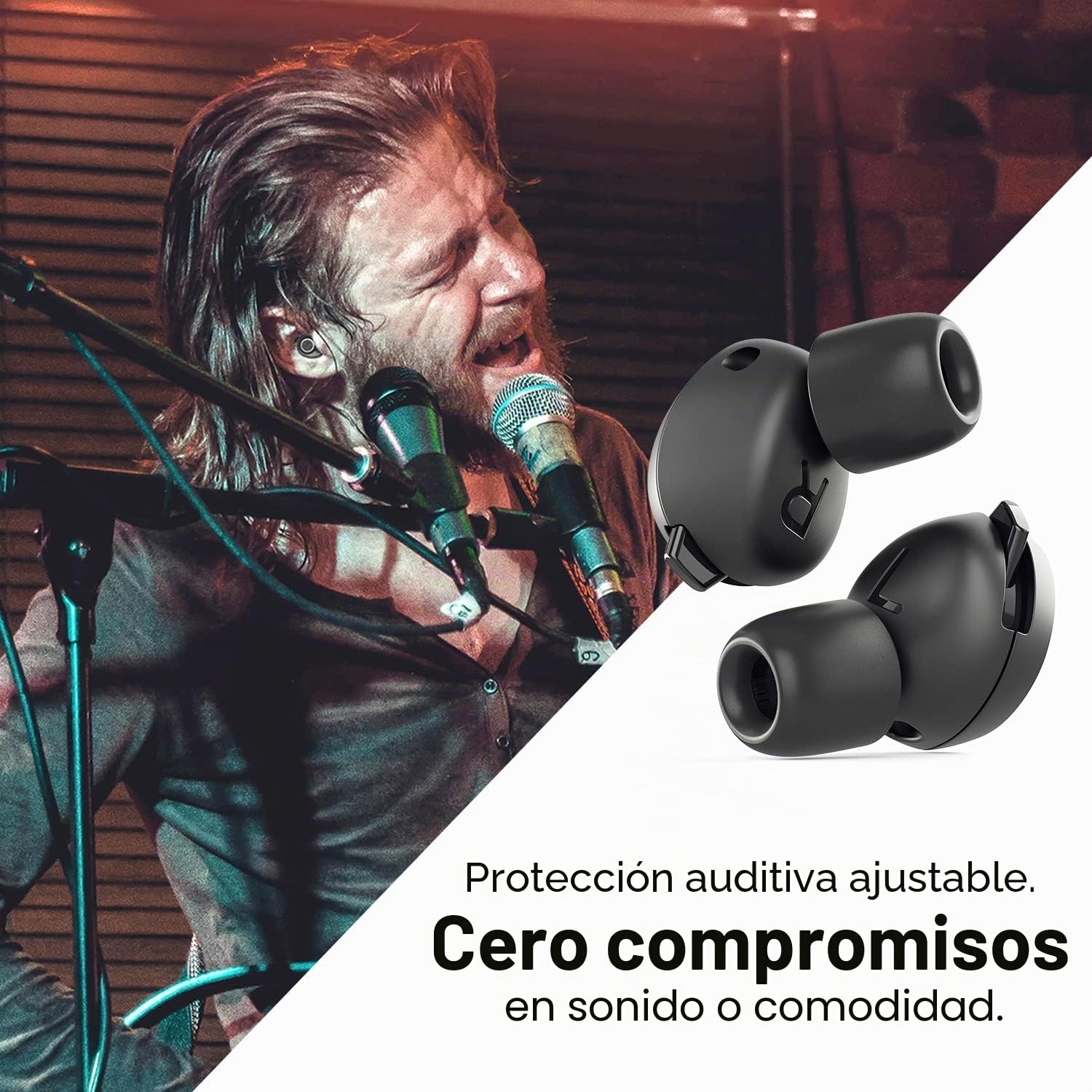 Minuendo - Tapones acústicos de alta fidelidad, protección auditiva para músicos, tapones para los oídos de atenuación de dB ajustables, fabricados en Noruega, diseño galardonado, adecuados para