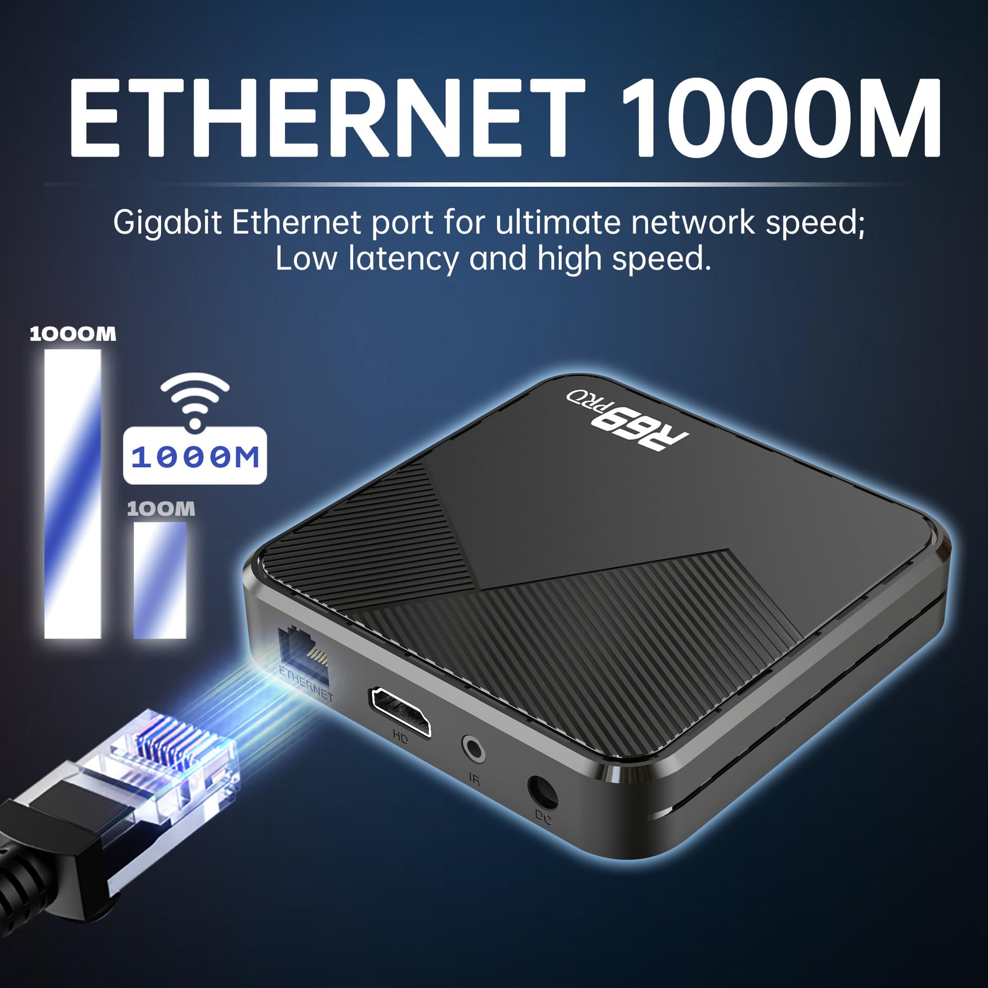 CHROX Android 14.0 TV Box, H728 Quad-Core 64Bit Cortex-A53 Supporto 8K 3D 2.4/5.0Ghz WiFi BT5.0 100/1000M Ethernet DLNA USB 3.0 H.265 con Mini Tastiera Wireless,4gb+64gb