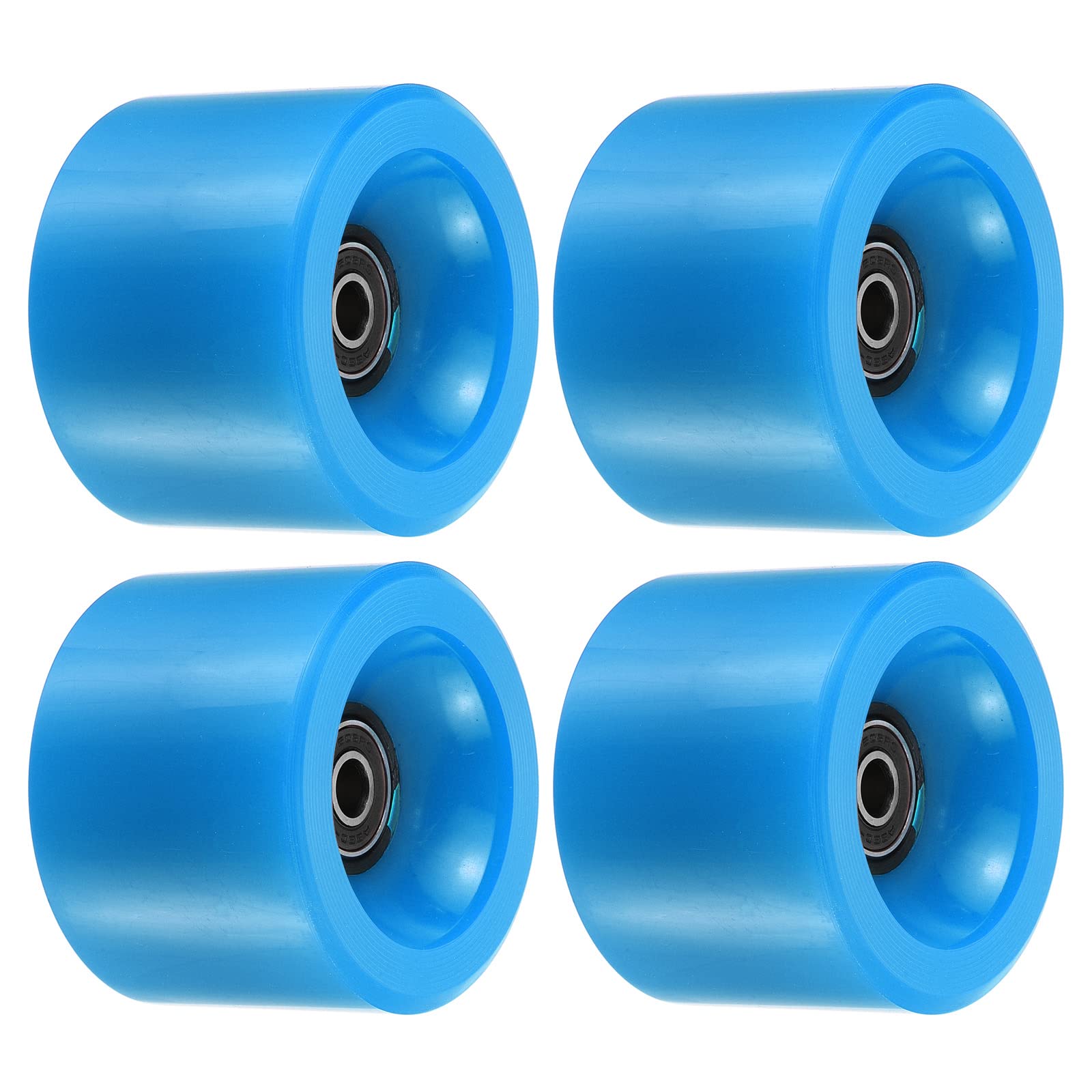 PATIKIL 70mm 78A Longboard Wheels with Black ABEC-9 Bearings, 4 Pack Soft Cruiser Wheels Street Wheels for Skateboards Skateboard Wheel PU, Blue