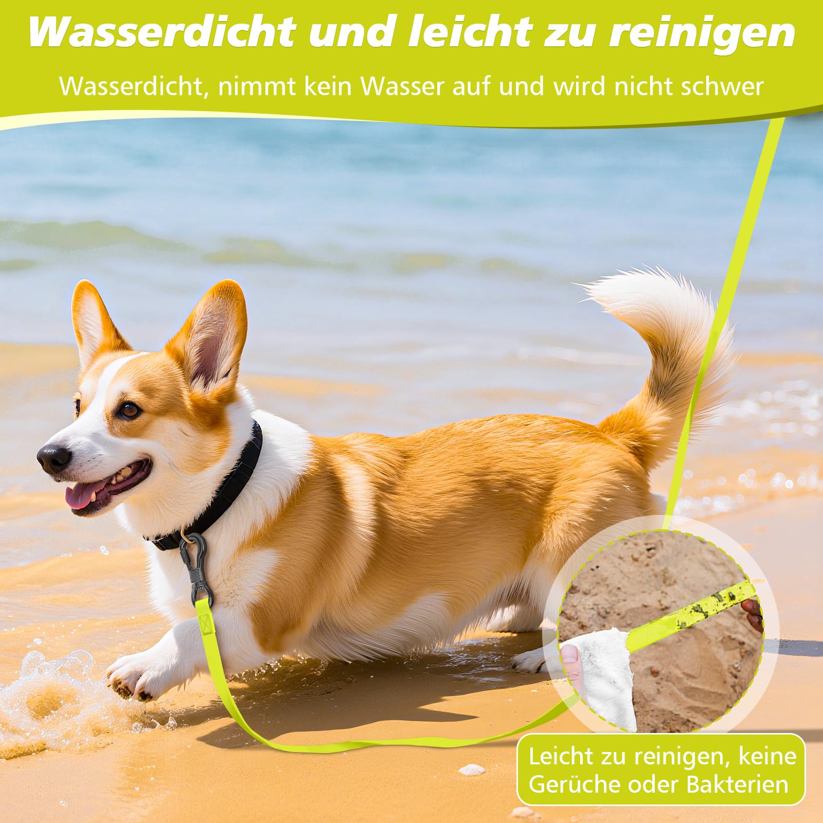 X XBEN Guinzaglio Addestramento per Cani 3M-30M, Con Maniglia Imbottita, Lunghina PVC, Impermeabile, Gommato, Resistente per Tutti i Cani