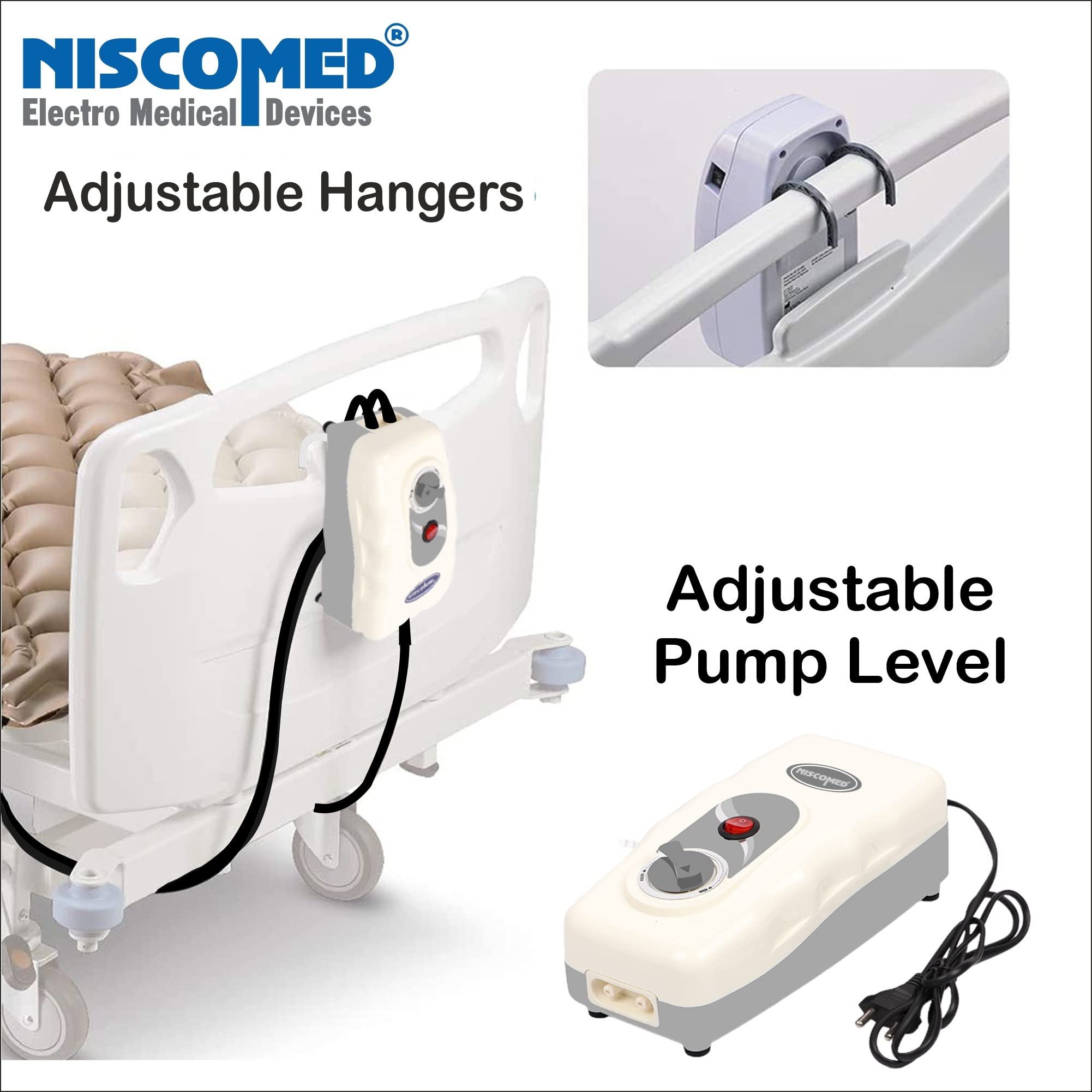 NISCOMED Air Bed for Bed Sores | Anti Bedsore Air Matteress | Anti Decubitus Airbed | Bubble Air Mattress for Bed Sore | Alpha Bed Mattress with 1 Year Warranty 1