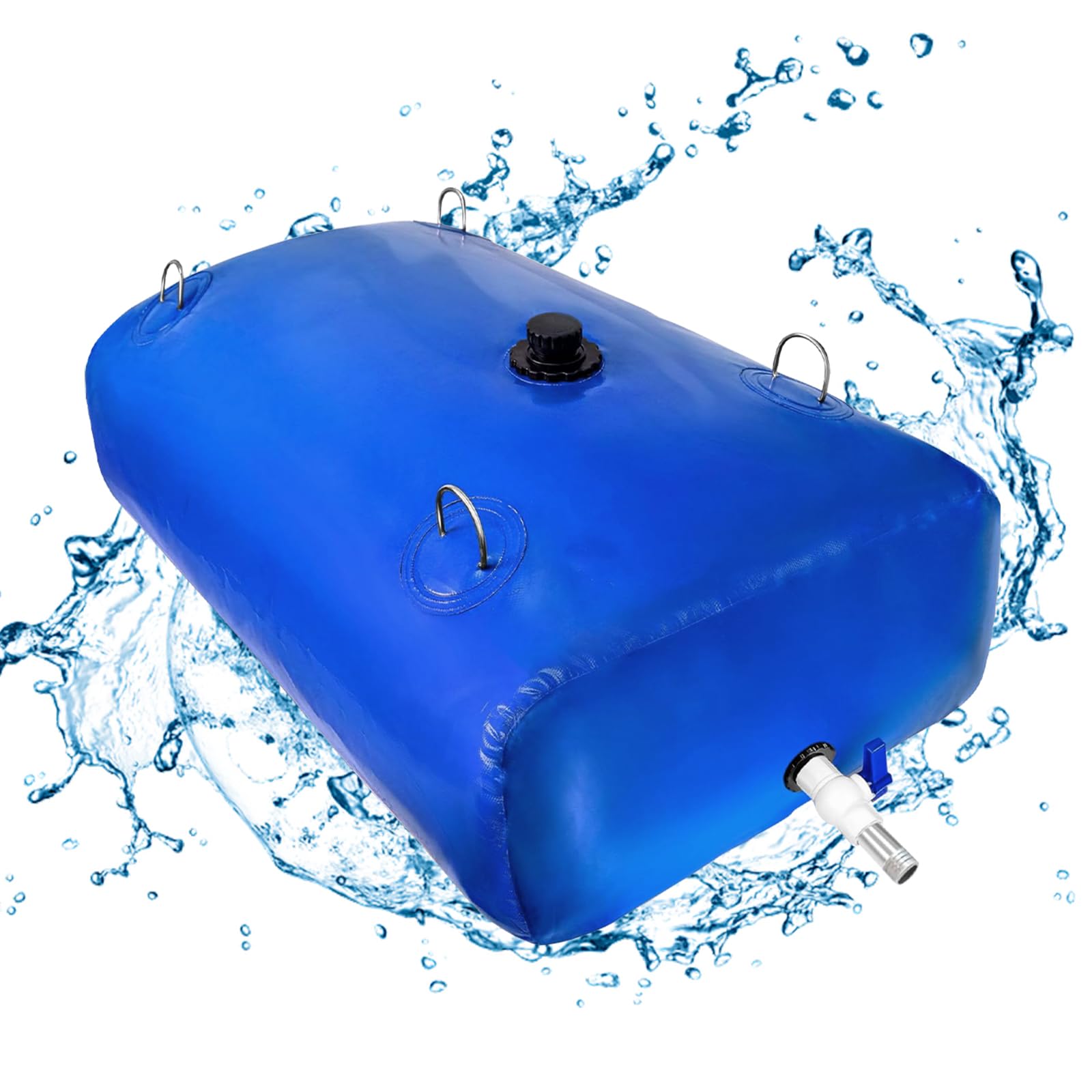 Sacca di Stoccaggio dell'Acqua da 110 L, Serbatoio Acqua per Camper, Serbatoio d'Acqua Pieghevole Borsa, Bidone Acqua con Rubinetto, per L'Irrigazione di Emergenza del Giardino Acquatico