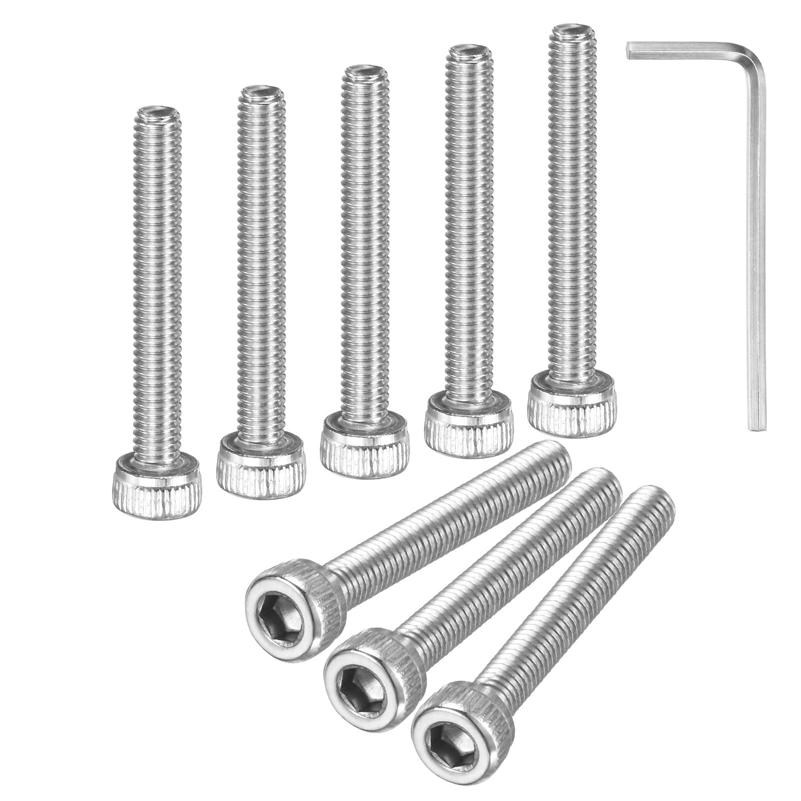 M METERXITY 50-Pack M3 x 22mm Socket Head Cap Screws, 304 Stainless Steel Hex Machine Bolts