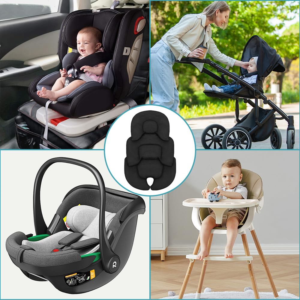 Reductor de asiento para bebé, asiento para recién nacido, cojín para asiento de coche, cojín para asiento de bebé, cojín para asiento de bebé, cojín suave para asiento de bebé, color negro