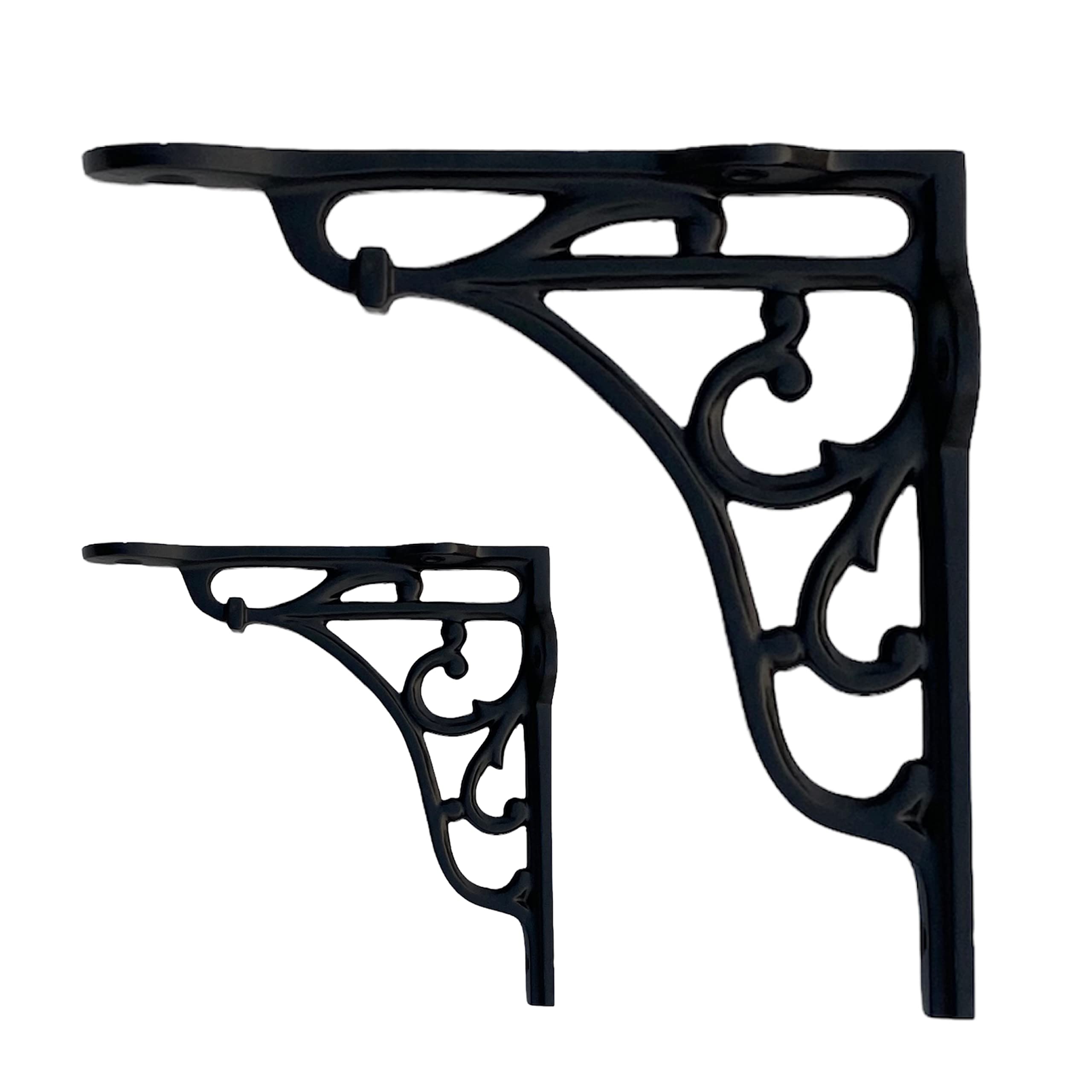 Maison Belle Vintage Old Style Shelf Support Rustproof Iron Wall Shelf Bracket - Black Finish (Size 6 Inch) Pack of 2 (Size - 6 INCH - Black) (B0B1YPWSPQ) Amazon Price History, Amazon Price Tracker