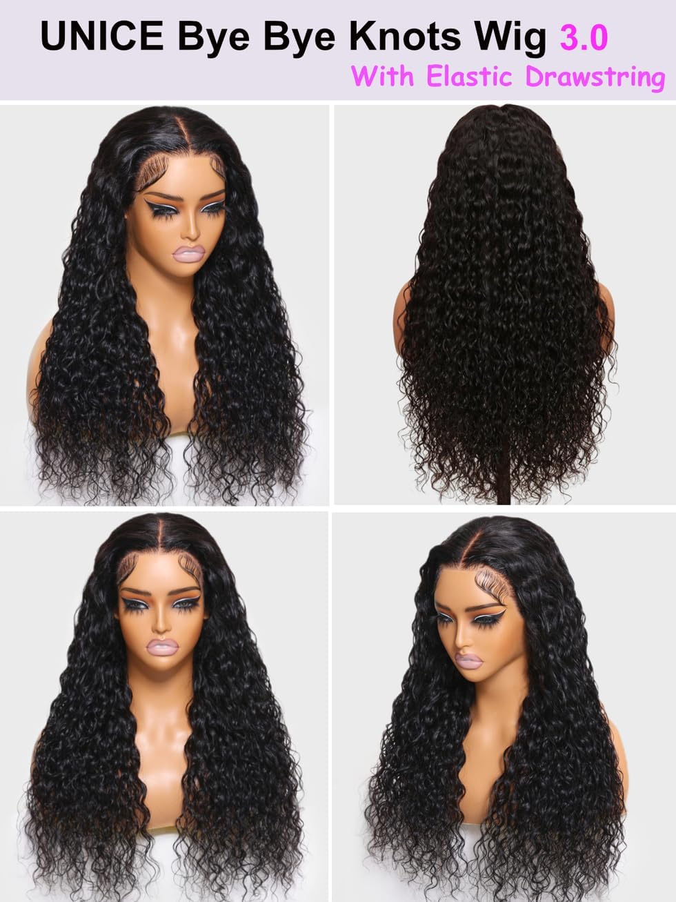 Amazon.com : UNICE Bye Bye Knots Wig Water Wave 13X4 Lace 