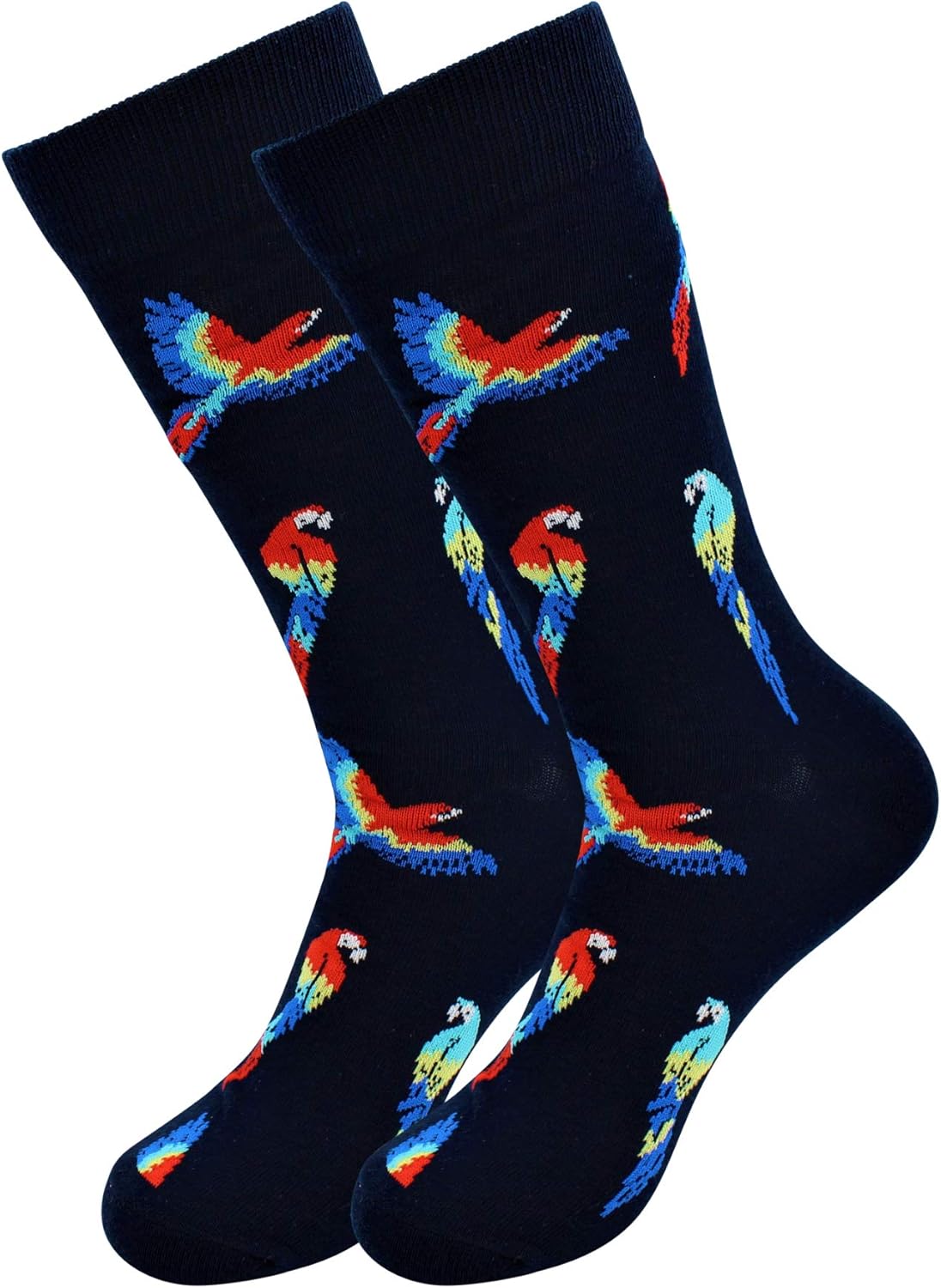 Real Sic Fun Socks for Men and Women - Cozy Cotton Dress Socks with Colorful Designs - Casual, Exotic Zoo Animal Patterned