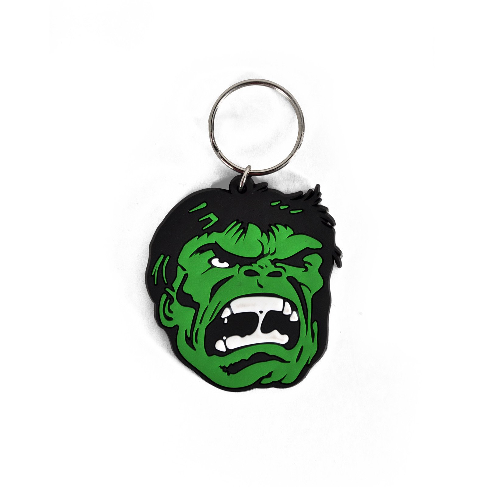 Marvel Pyramid International Hulk Face Rubber Keychain, Multi-Colour, 4.5 x 6 cm